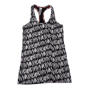 Iviva Racerback Tank Top Allover Print Athletic Activewear Sporty